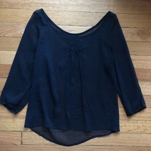 Sheer blue blouse